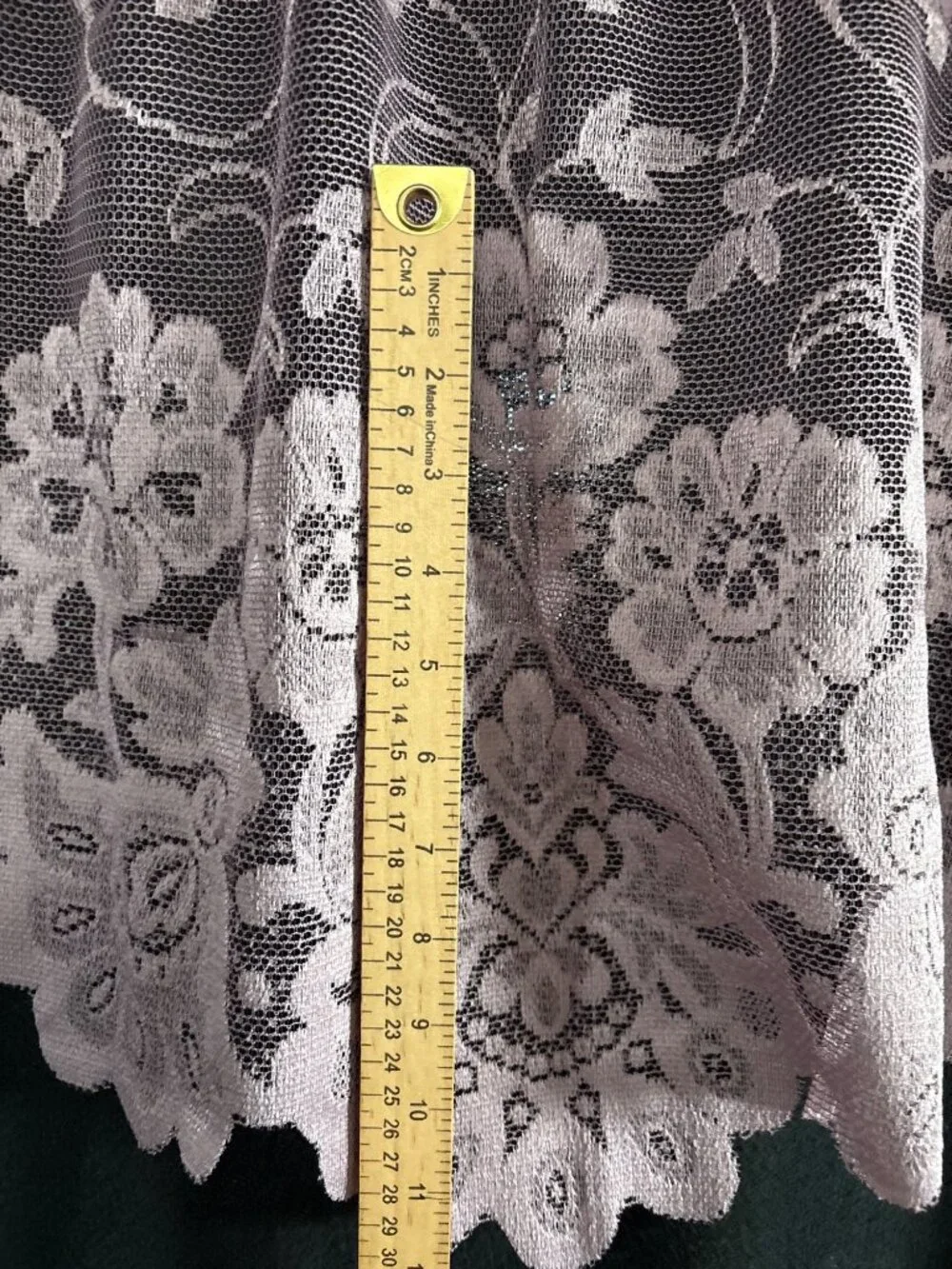 Purple Floral Lace Valance Curtain 54